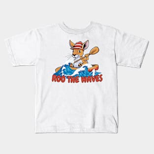 Kayaking kangaroo Kids T-Shirt